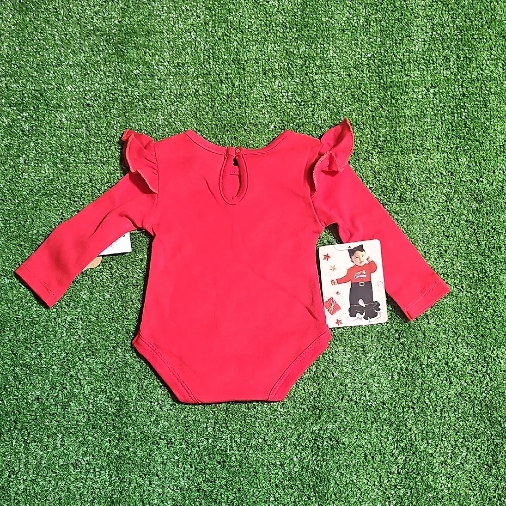 Baby Essentials Festive Red Christmas Bodysuit